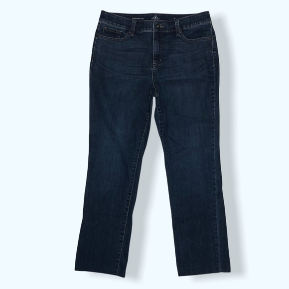 St. John’s Bay Straight Leg Dark Wash Jeans Sz 14 - Picture 1 of 6